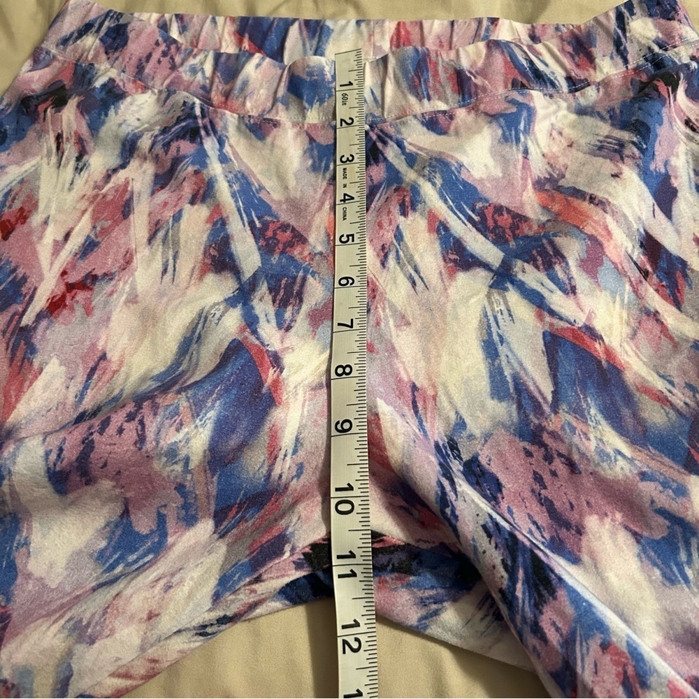 Soft Surroundings Have To Have Leggings Womens Petite Size PM Watercolor Print - Picture 6 of 7